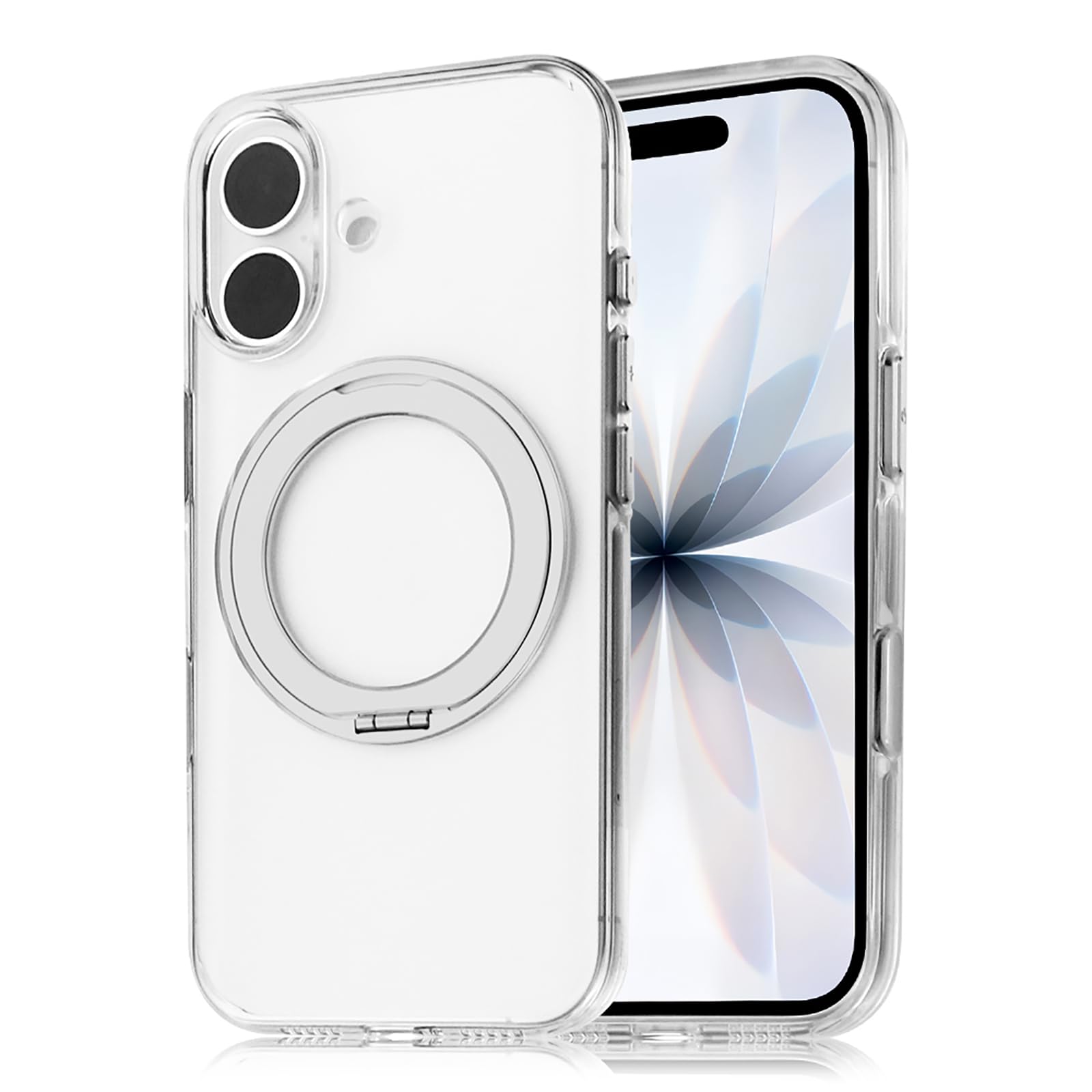 Amazon.co.jp: LEPLUS iPhone 17対応 360度回転スタンド付き超透明